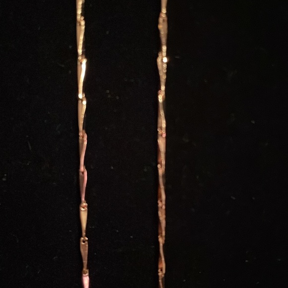 Silver stamped 925 rose gold tone tear drop necklace NIB - Picture 7 of 10